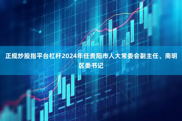 正规炒股指平台杠杆2024年任贵阳市人大常委会副主任、南明区委书记