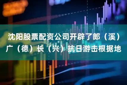 沈阳股票配资公司开辟了郎（溪）广（德）长（兴）抗日游击根据地